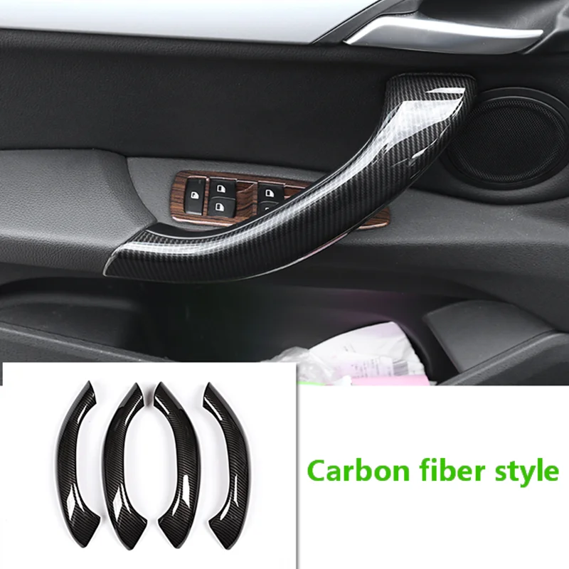 Per BMW X1 F48 2016-2018 ABS in fibra di carbonio Car interior Door Handle Trim accessori auto per BMW X2 F47 2018 4 pezzi