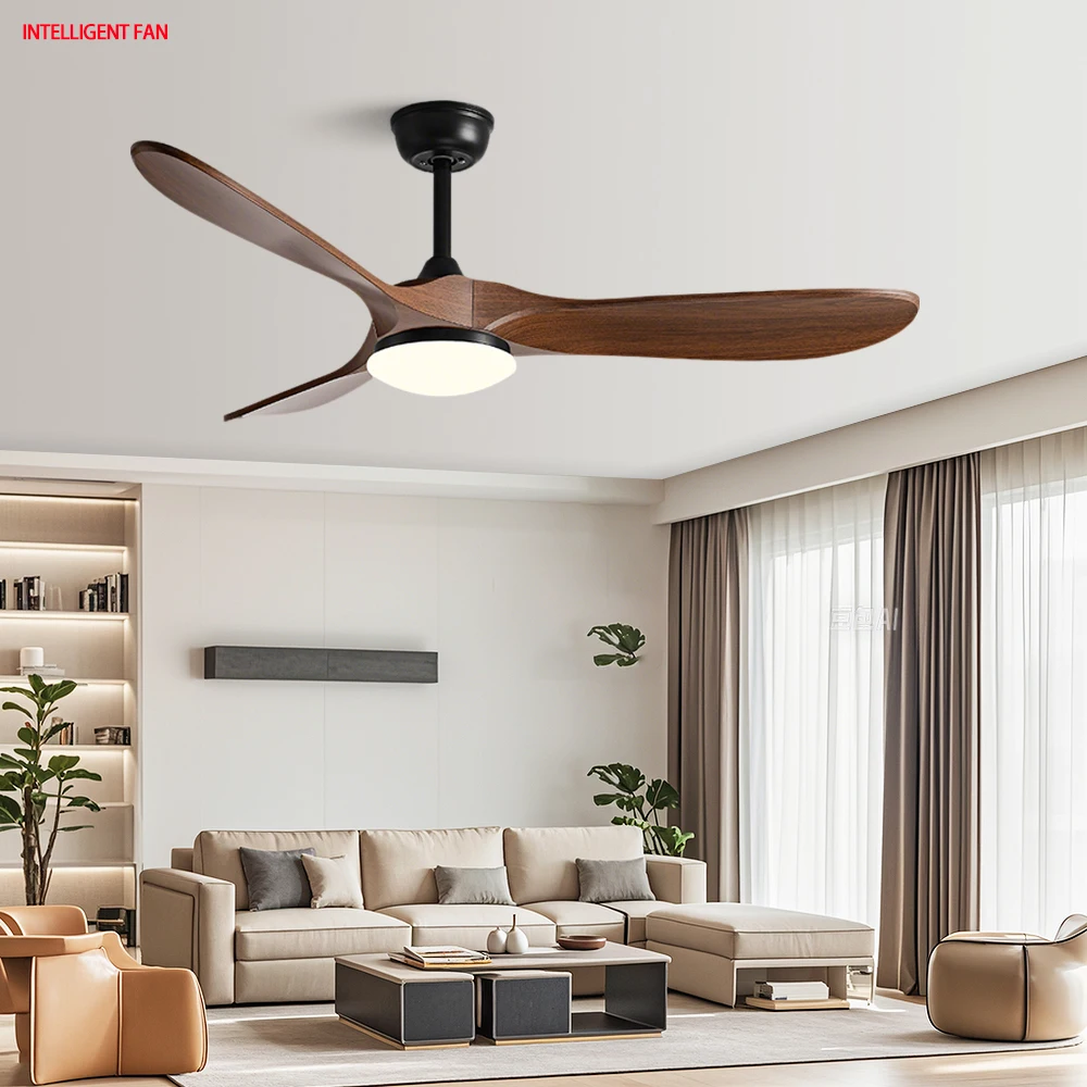 Ventilatore da Soffitto Industriale Vintage da 36/42/52/60 Pollici in ABS con Luce, Telecomando, Ventilatore Decorativo Retrò di Grandi Dimensioni