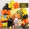 Architektur Party Ballon Girlande Set, Gebäude Geburtstag Party Supplies Orange Schwarz Gelb Ballon Girlande mit LKW Aluminium Folie Ballon für architektonische Isolation Party Dekoration