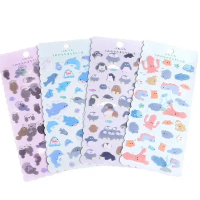 1 stücke Kreative Tiere Shark Filz Tuch Kawaii Dekor Aufkleber Scrapbooking Diy Journaling Nette Image