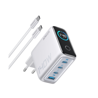 Anker Ladegerät (140W, 4-Port, PD 3.1) mit USB-C Kabel Image