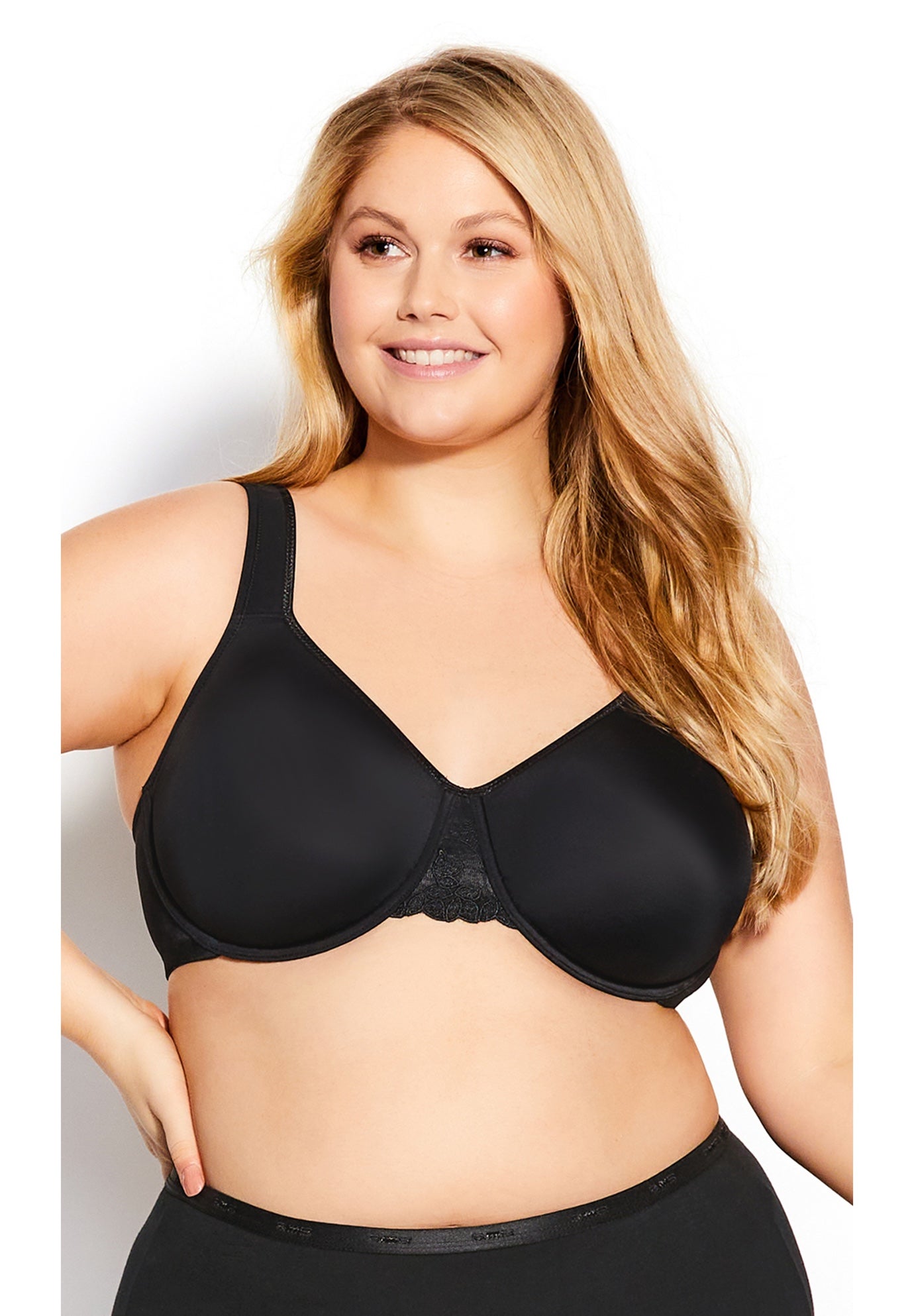 Plus Size Women's Smooth Caress Bra by Avenue Body in Black (Size 52 C)