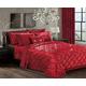 Householdfurnishing 3 Piece Crushed Velvet Bedspread/Comforter with pillow Shams (Santiago/Burgundy, Double)