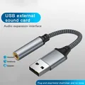 NIERBO Adattatore jack audio da USB a 3,5 mm USB A a TRRS da 3,5 mm Adattatore jack da USB a audio Scheda audio stereo esterna per cuffie