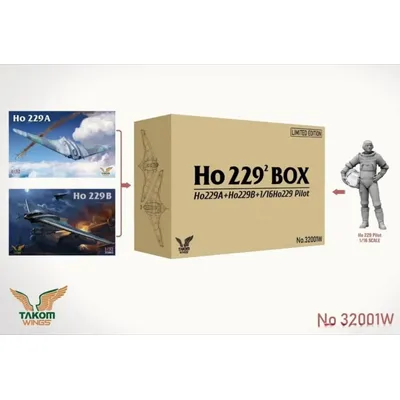 TAKOM 32001W 1/32 Ho229A + Ho229B+1/16 Pilot Box Limited Edition Image