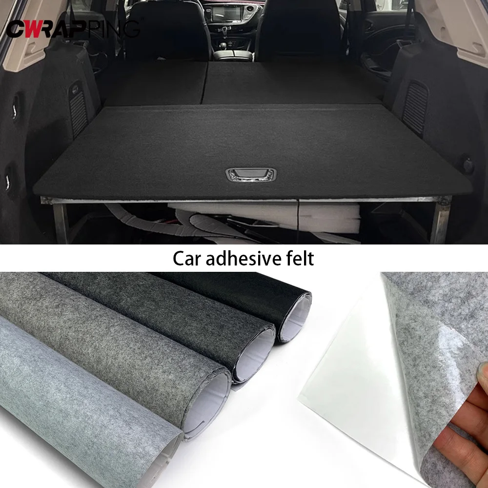 Auto Stoff Filz Tuch Teppich Wasserdicht Selbst-klebe Universal Auto Fuß Pad Schutz Automobil Innen Teppich Zubehör Image