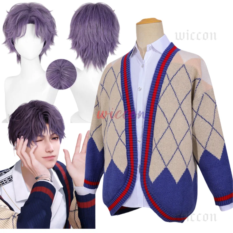 Spiel Liebe Und Deepspace Rafayel Cosplay Kostüm Erwachsene Unisex Qiyu Pullover Asymmetrische Strickjacke Warme Mantel Kleidung Image