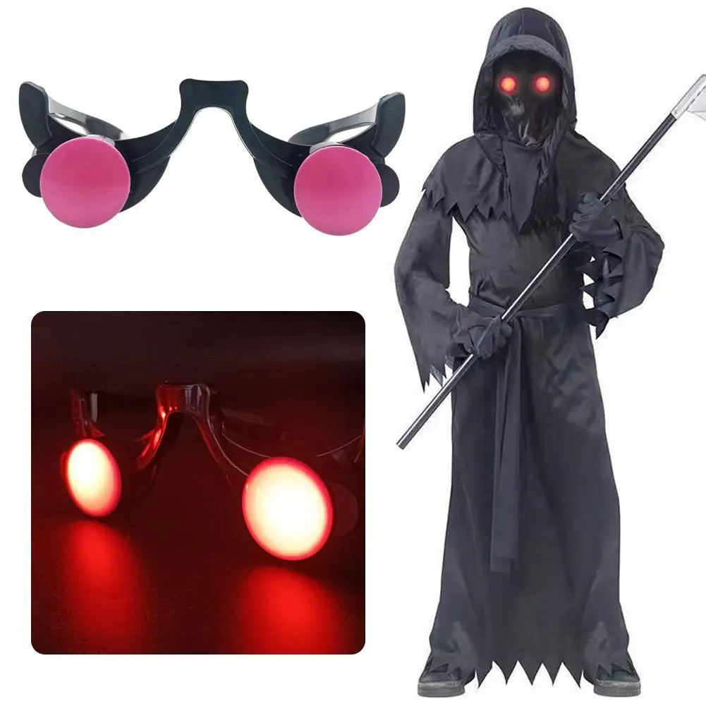 LED leuchtende Glüh gläser lustige rote Augen Kinder Halloween Clown Cosplay Anime Zubehör Party Prop Karneval Maskerade Brille Image