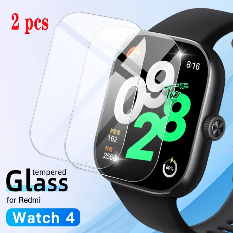 2pcs hd gehärtete Glas folie für Xiaomi Redmi Uhr 4 Smartwatch Displays chutz folie für Redmi Uhr 4 kratz festes Schutz glas Image