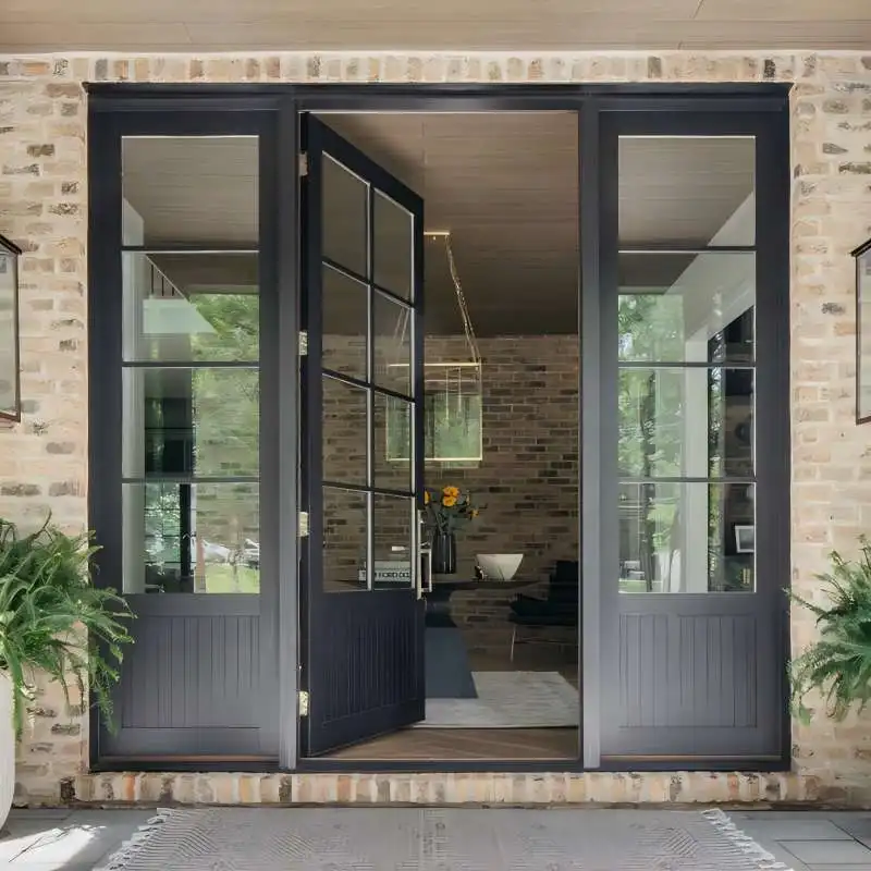 Doppelte benutzerdefinierte TÜR Außeneingangstüren Außeneingangstüren Zugtüren Chinesische Tür Hauseingangstüren Aluminium Image