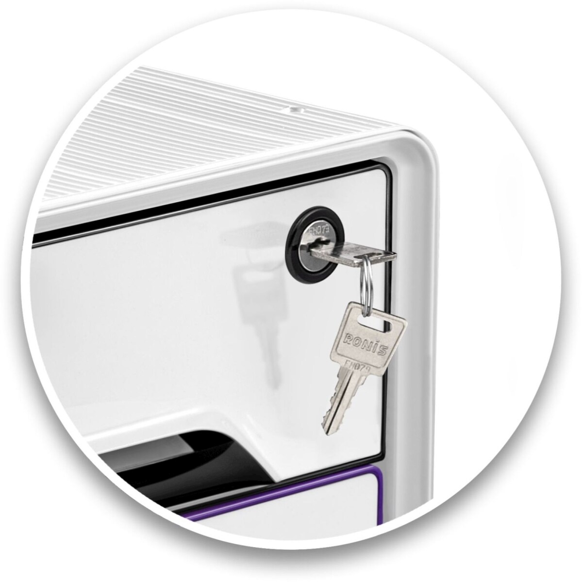 CEP Schubladenbox Smoove Secure 4 Schubladen 7-311S abschließbar weiß Image