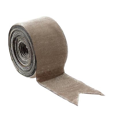 Soft Edge Velvet Ribbon - Select Colors - Taupe - Ballard Designs