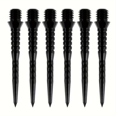 TEMU Universal Stainless Steel Dart Conversion Tips 2ba Model, Black, Pack Of 6