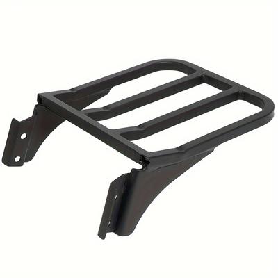 TEMU High- Sissy Bar Backrest & Luggage Rack For Xl 883/1200 (2004-2023) - Black, Fits Most Models Image