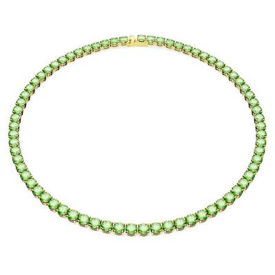 Matrix Tennis Necklace - Green - Swarovski Necklaces