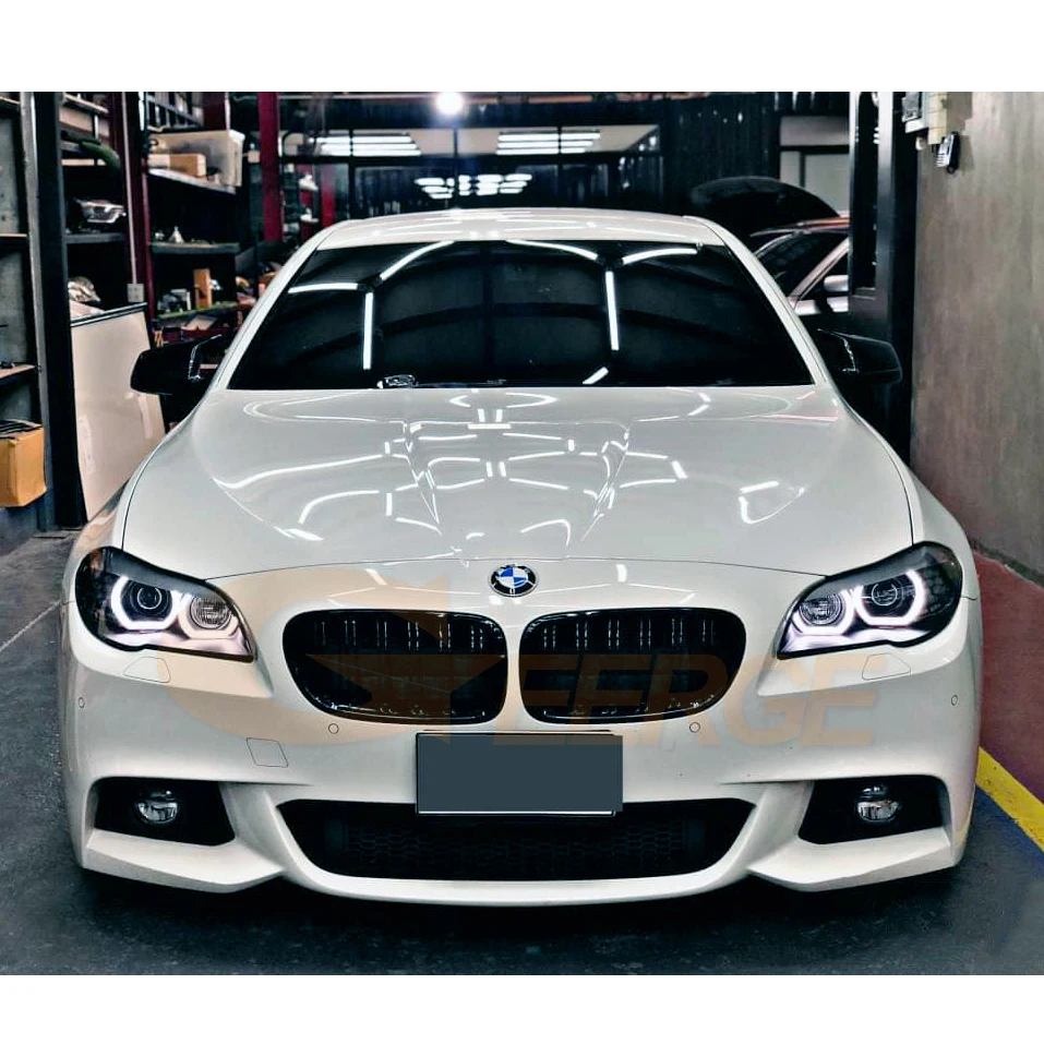 Per BMW Serie 5 F10 F11 F18 520i 523i 528i 530i 535i M5 Eccellente Luce diurna Indicatori di direzione DTM M4 Stile LED Angel Eyes Halo Anelli