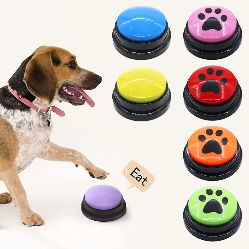 Giocattoli per cani Divertenti giocattoli per animali domestici registrabili Viaggi Parlanti Avviatori per animali domestici Bottoni parlanti per animali domestici Forniture per animali domestici