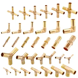 Raccord de tuyau d'épissure en laiton T X Y U Type 4mm 6mm 8mm 10mm 12mm, connecteur barbelé en cuivre, adaptateur de coupleur de Joint
