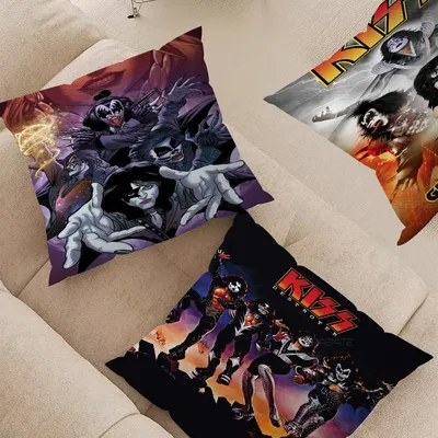 Vintage Heavy Metal Kiss Band personalisiertes Bild Text Home dekorative Kissen Haushaltsgeschenke Image