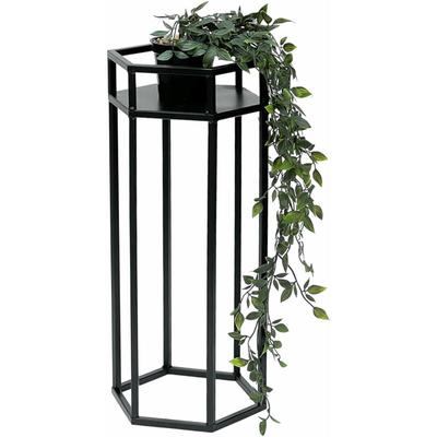 Dandibo - Blumenhocker Metall Schwarz 6eck 50 cm Blumenständer Blumensäule 96453 s Pflanzenhocker Image