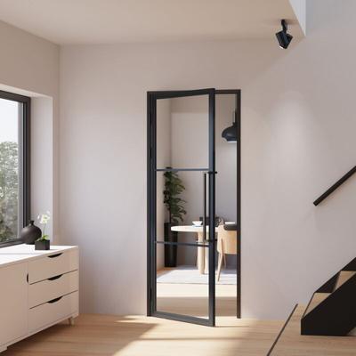 Schulte - neuwertig] Glastür Komplettset mit Beschlag Loftstil 830 x 2115 mm din Links Image