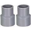 32 mm x 20 mm Reduzierstück, PVC-Rohrverschraubung, Kupplungsnabe, dwv, Grau, 2 Stück