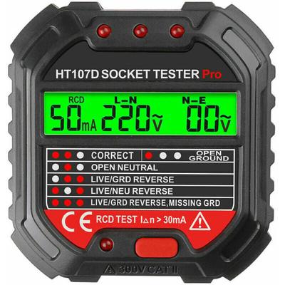 Dolaso - Schutzleitertester für Steckdosentester, Steckdosenphase (EU-Verordnung HT107D) Image
