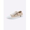Sneaker ANDREA CONTI, Damen, Gr. 38, beige (creme, weiß), Leder, Rindsleder, Glattleder, modisch, Schuhe
