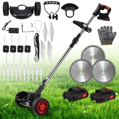 Electric Lawn Mower Cordless Grass Trimmer 21V 1300mAh Rechargeable Battery Fast Charger Power
