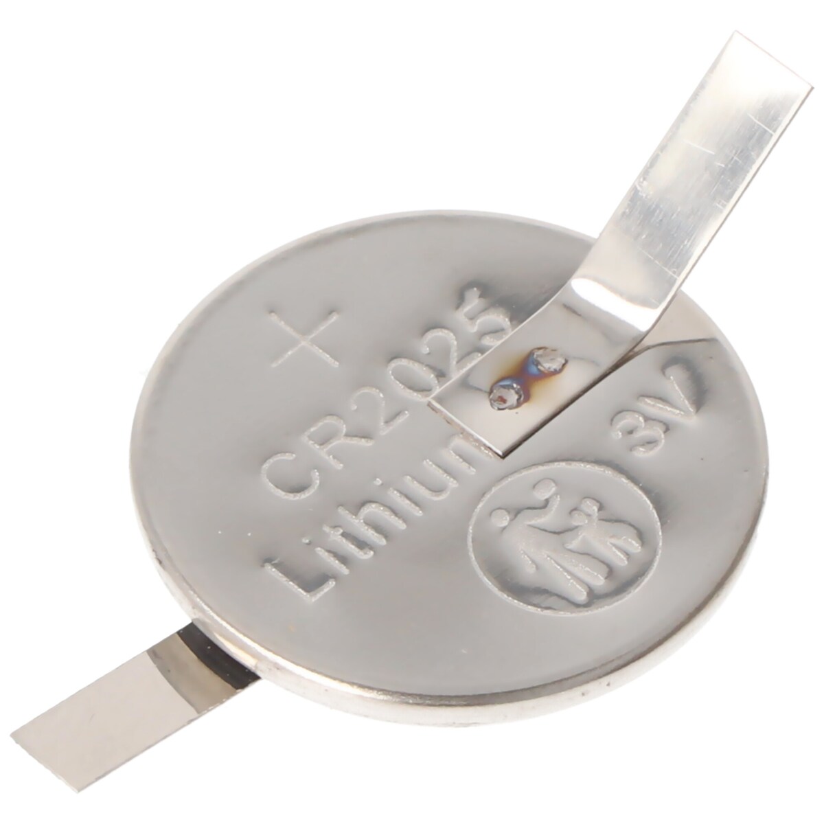 AccuCell CR2025 Lithium Marken Batterie mit Lötfahnen in Z-Form Image