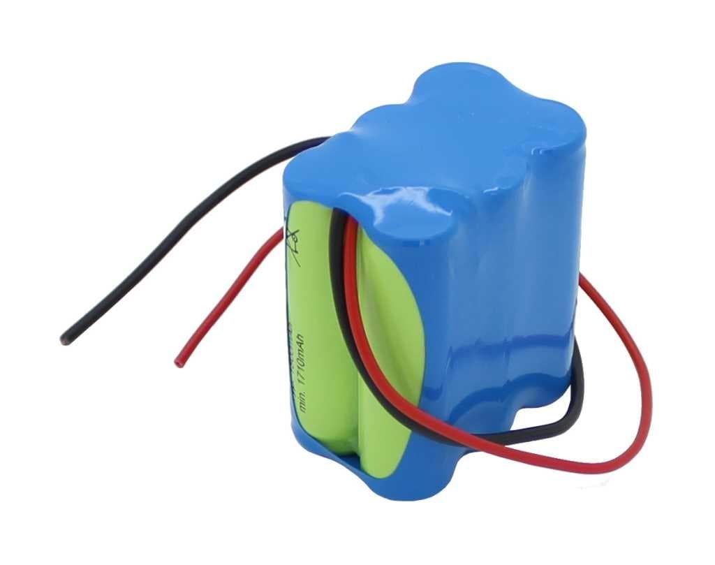 AccuCell Notleuchtenakku NiMH 7,2V 1800mAh F2x3 Mignon AA mit 200mm Kabel einseitig Image