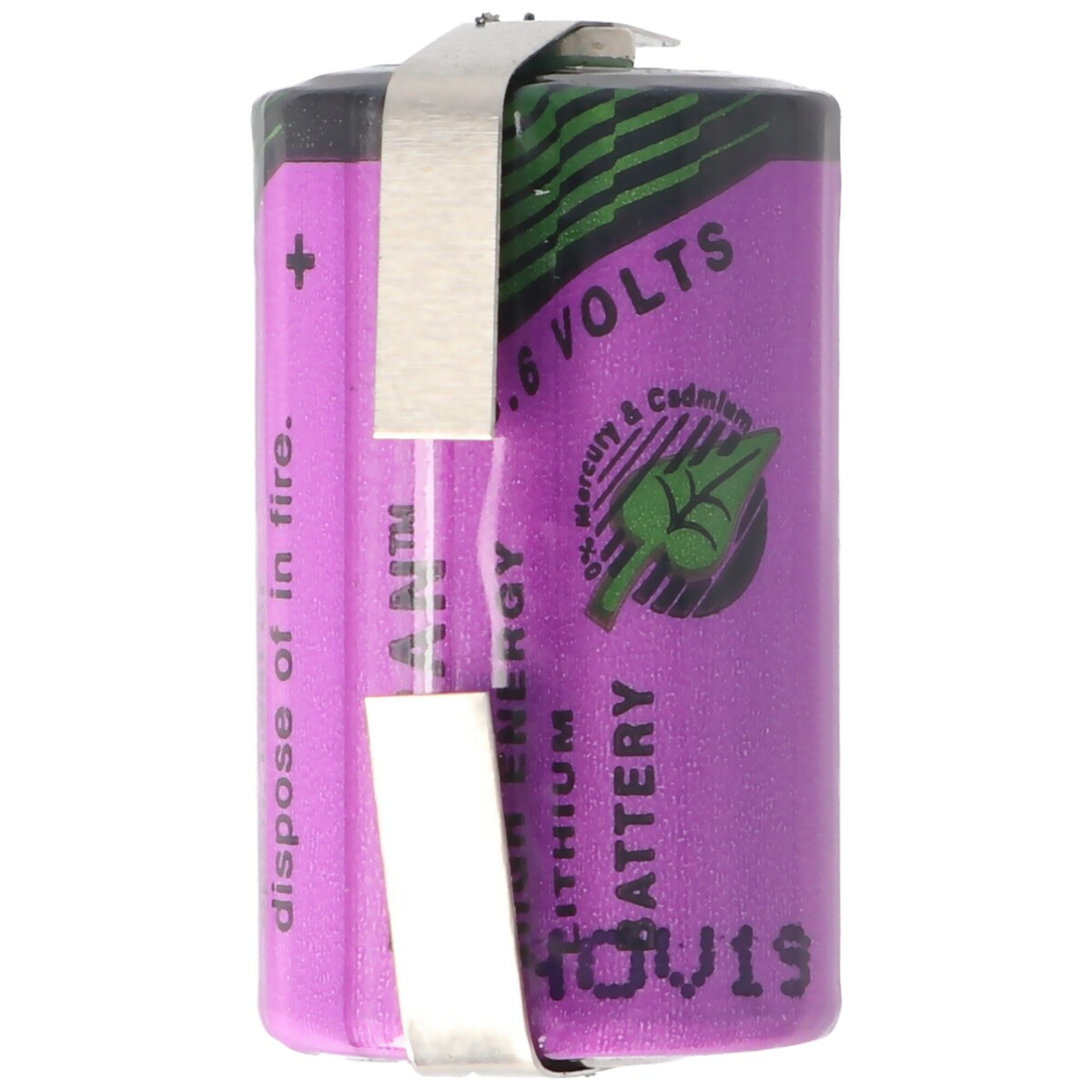Tadiran Sonnenschein Inorganic Lithium Battery SL-350/T mit Lötfahne U-Form Image
