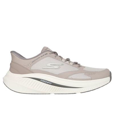 Skechers Men's Slip-ins: GO WALK Max Cushioning Arch Fit - Jaylen Sneaker|Size 13.0 Extra Wide|Taupe|Synthetic/Textile|Vegan|Machine Washable