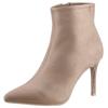 Stiefelette ANISTON SHOES, Damen, Gr. 42, beige, Velourslederimitat, elegant, Schuhe High Heel Stiefelette Ankleboots, Ankleboots in spitzer Form - NEUE KOLLEKTION
