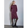 Jerseykleid STREET ONE, Damen, Gr. 38, N-Gr, rot (mulberry rot), Jersey, Obermaterial: 47% Polyester, 45% Viskose, 8% Elasthan, casual, bequem knielang, 3/4-Ärmel, Kleider