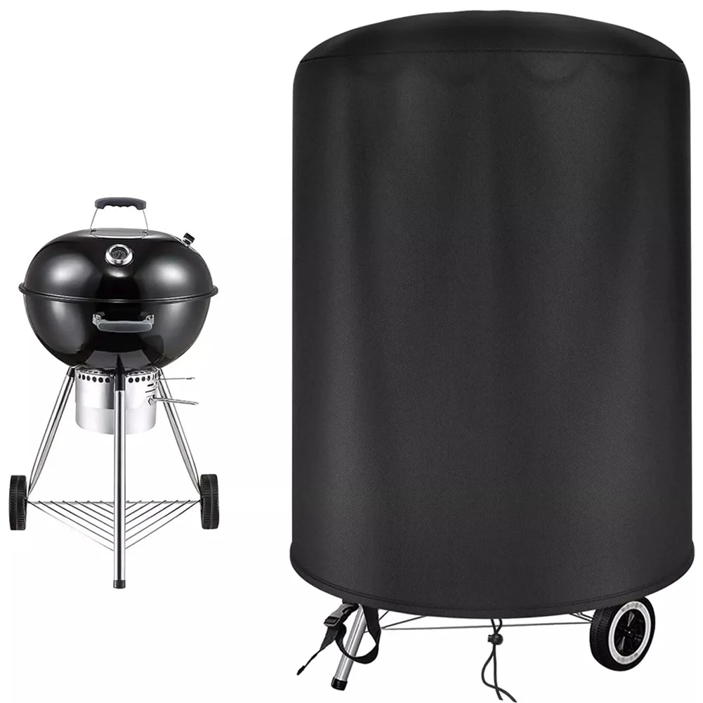 Raweao Wasserkocher BBQ Abdeckung Weber Wasserdichte Grill Abdeckung Runde BBQ Outdoor Regen Schutz Grill Oxford Abdeckung Werkzeuge 57 cm Image