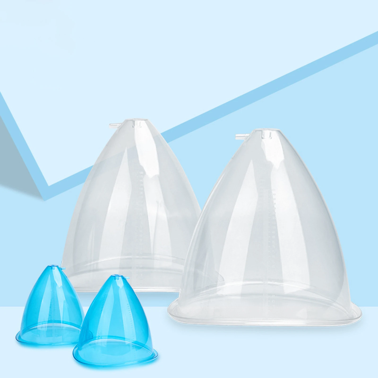 2 Set Hebebecher Vakuum-Saugnapf 150 ml/180 ml Schröpfmaschine Zubehör Brustvergrößerung für Gesäßstraffung Körpermassage Image