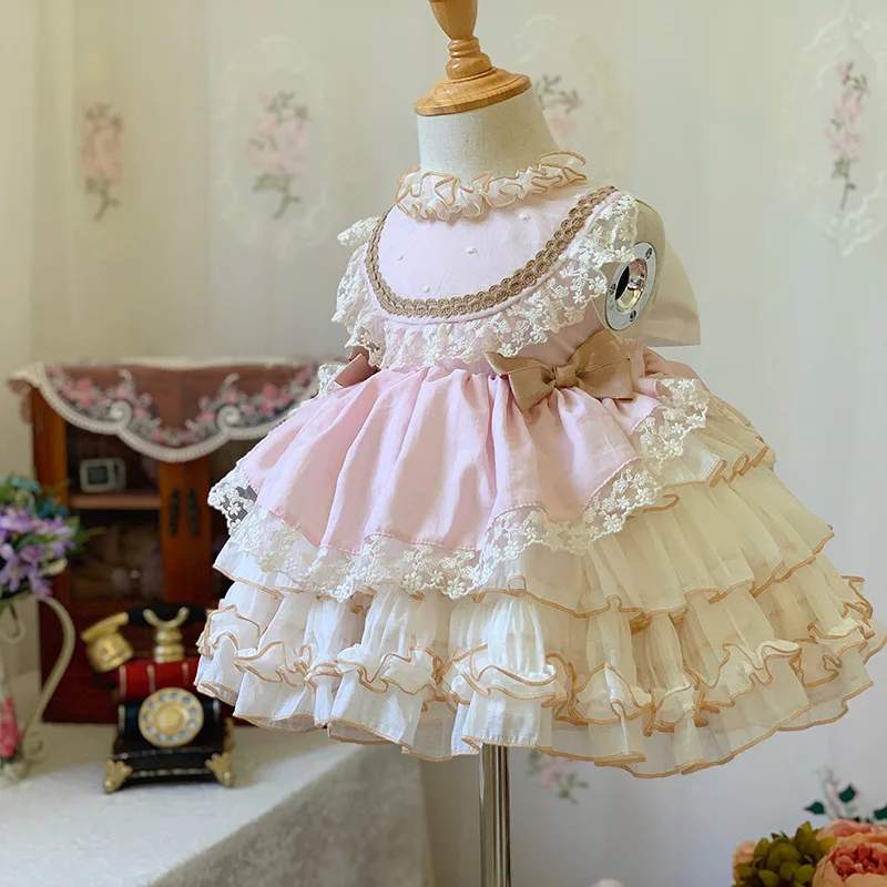 Kleinkind Baby Mädchen Kleid Herbst Mädchen Prinzessin Lolita Kleid formale Weihnachten Abendessen Kleid Baby Mädchen dreiteiliges Set Image