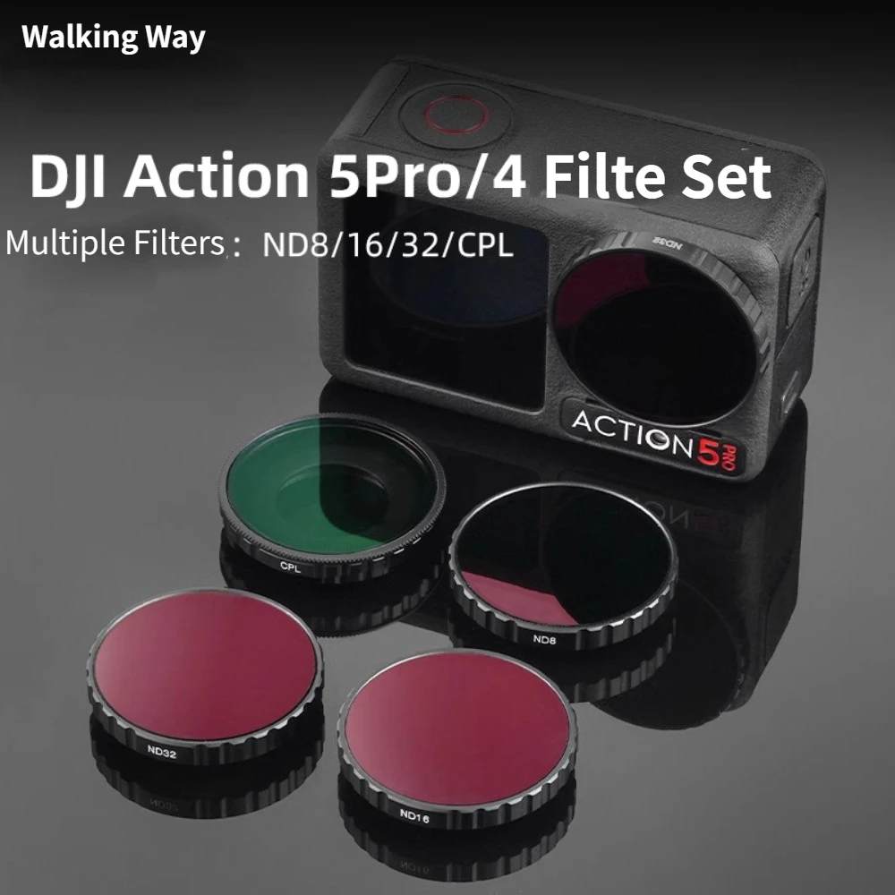 DJI Osmo Action 5pro/4 Filterset CPL ND8/16/32 Nano-beschichtetes Filterset Action4 Nd-Objektiv Geeignet für DJI-Kamerazubehör Image