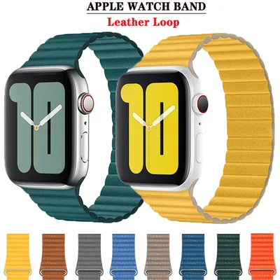 Lederschlaufenarmband für Apple Watch Ultra 2 Band 44 mm 40 mm 49 mm 41 mm 45 mm 46 42 mm Image