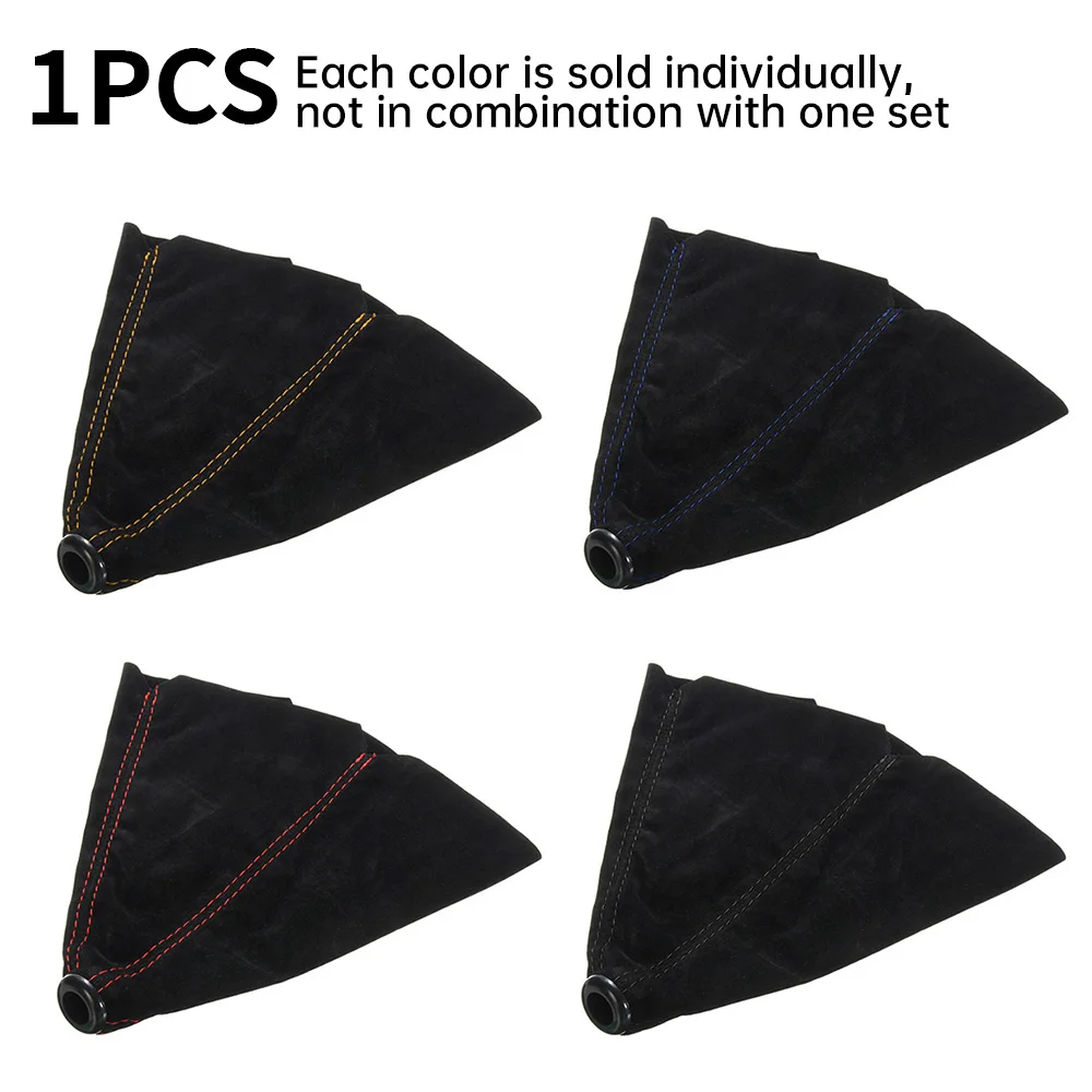Auto-Schalthebelmanschetten aus Wildleder-PU-Leder, Schaltknauf-Abdeckung, Schaltsack-Abdeckung in Rot/Schwarz/Gelb/Blau Image