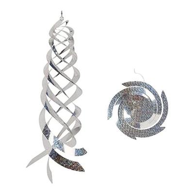 Aougo - 5er-Set Anti-Tauben-Abwehr-Spiral-Vogelschreck, reflektierendes hängendes