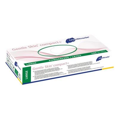 Meditrade 100er-Pack Latex Einmalhandschuhe »Gentle Skin® compact+« L natur-weiß, puderfre beige Image