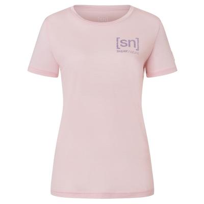 super.natural - Women's Logo Lines Bio Jersey Tee - Merinoshirt Gr XS rosa Image
