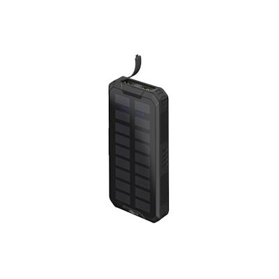 Goobay Outdoor Schnelllade-Powerbank mit Solar 20.000 mAh (USB-C™ PD, QC 3.0) - Robuste Allround-Stromversorgung für den Outdoor-Einsatz Image