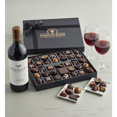 Scharffen Berger® Chocolatier's Collection - 36 Piece With Freehaven Cellars™ Red Wine Blend, Family Item Food Gourmet Candy Confections Chocolate, Collections by Harry & David