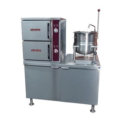 Crown Steam ECX-2-6 6 Pan / 6 Kettle Convection Commercial Steamer - Cabinet, 208v/3ph, Stainless Steel