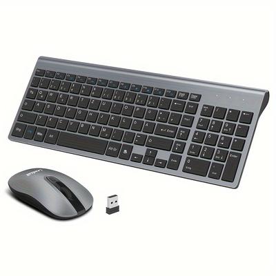 TEMU Leadsail Combo, Wireless Usb Mouse And Computer Keyboard Set, Compact And Silent For Windows Laptop, Desktop, Pc Image