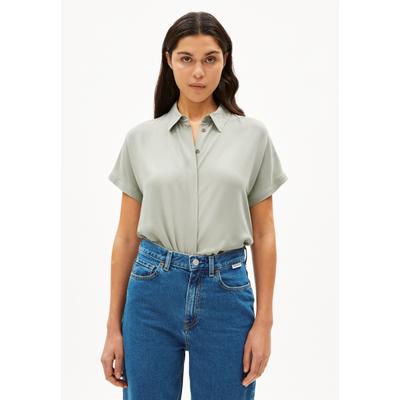 LARISAANA - Frauen Relaxed Fit Bluse - grün (Größe: L)