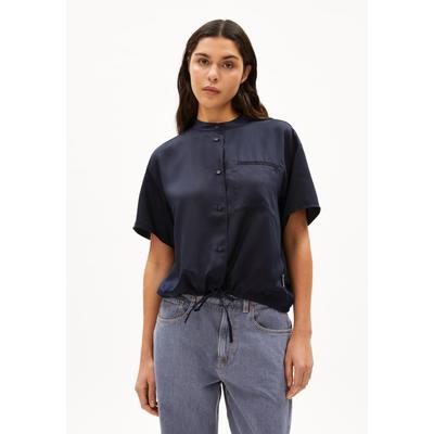 BARAAHE - Frauen Oversized Fit Bluse - blau (Größe: L)